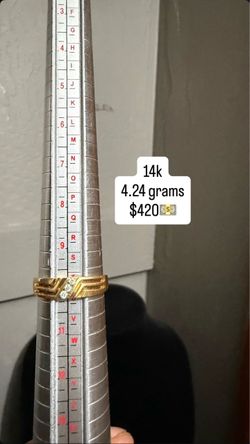 14K Gold Ring with Diamond Accents