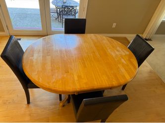 Dining Table Round Oval Extendable Solid Wood