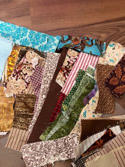 Fabric Scraps Lot for Quilting sewing