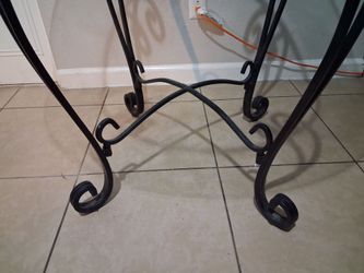 Wrought iron glass table