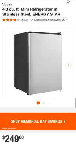 4.3 cu. ft. Mini Refrigerator in Stainless Steel