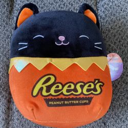 Squishmallows Hershey Reese's NWT Black Cat Halloween 8”