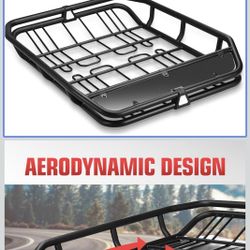 New in box DNA MOTORING Roof Cargo Rack Basket L 52" x W 41" x H 8" Extendable Universal 150lb Heavy Duty Rooftop Luggage Carrier for Truck Cars SUV, 