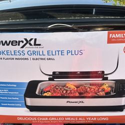 PowerXL Smokeless Grill Elite Plus Outdoor Flavor Indoors Electric Grill Brand New