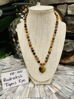 Tigers Eye Hearts Necklace 