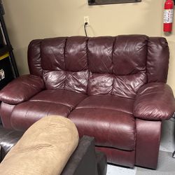 Leather Two Seater Couch 