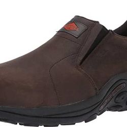 NEW Size 7.5 Men (Size 9 Women) Merrell Jungle Moc Leather Soft Toe Shoe Static Dissipative Construction