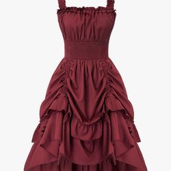 Gothic Steampunk High Low Dress.