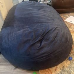 Navy Blue Bean Bag - Furniture 