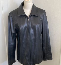Vintage Women's black leather jacket size medium