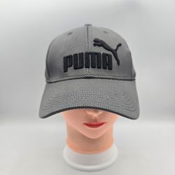 PUMA Men's Breathable Gray/Black FittedHat S/M. 8