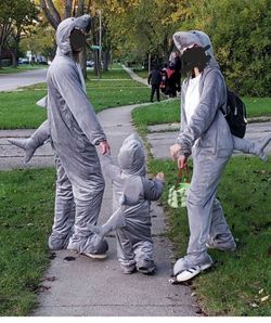 Halloween family shark Costume