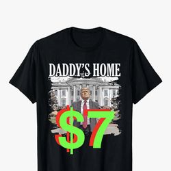 Trump 2024 Take America Back Daddy's Home Trump Pink 2024 T-Shirt (XL)