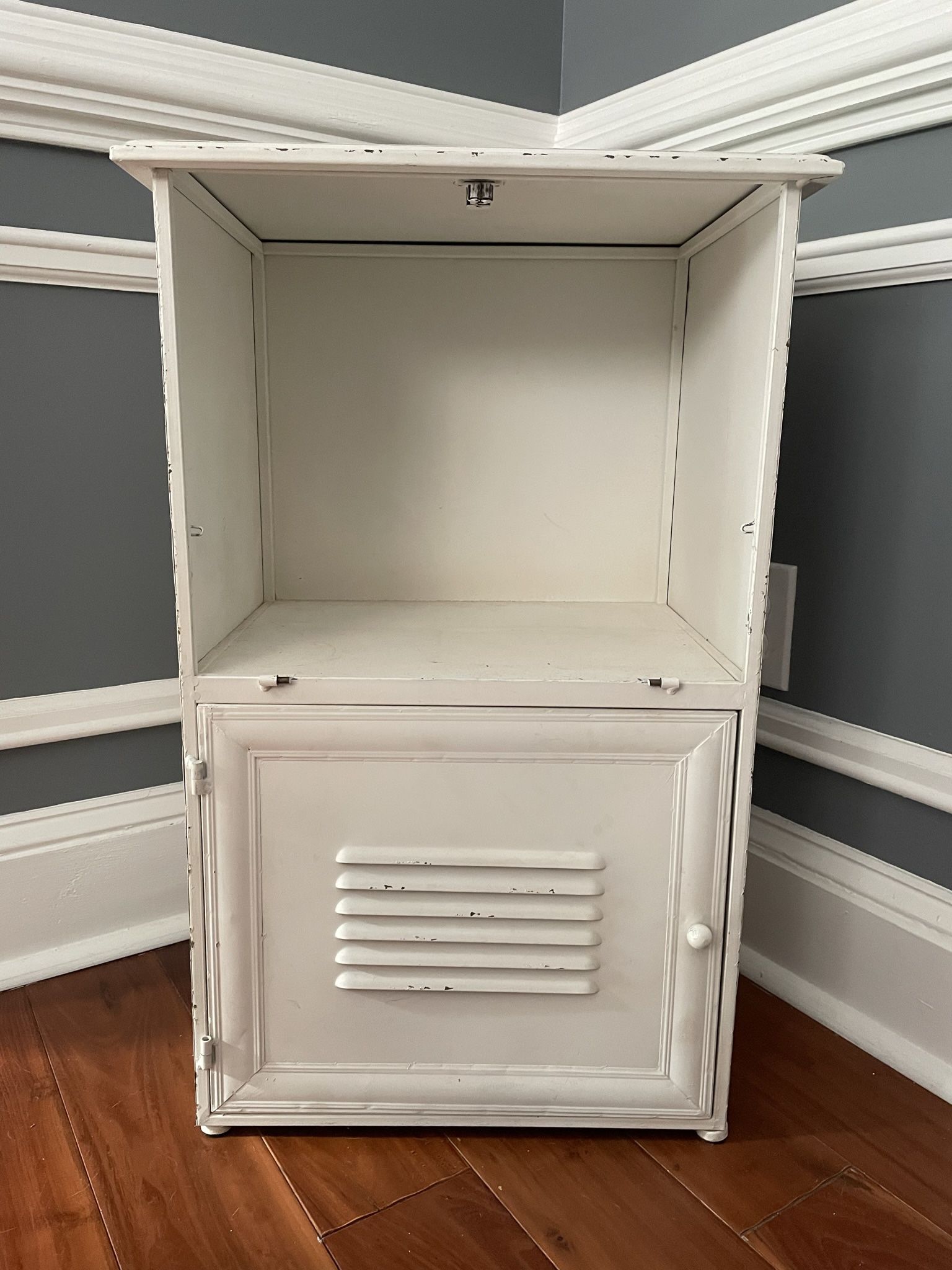 Vintage Steel Cubby Shelf
