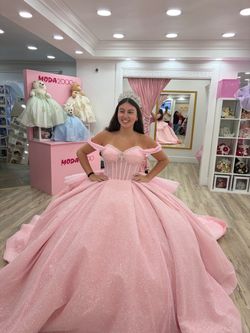 Moda 2000 pink glitter dress