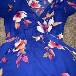 Royal Blue Flower Dress