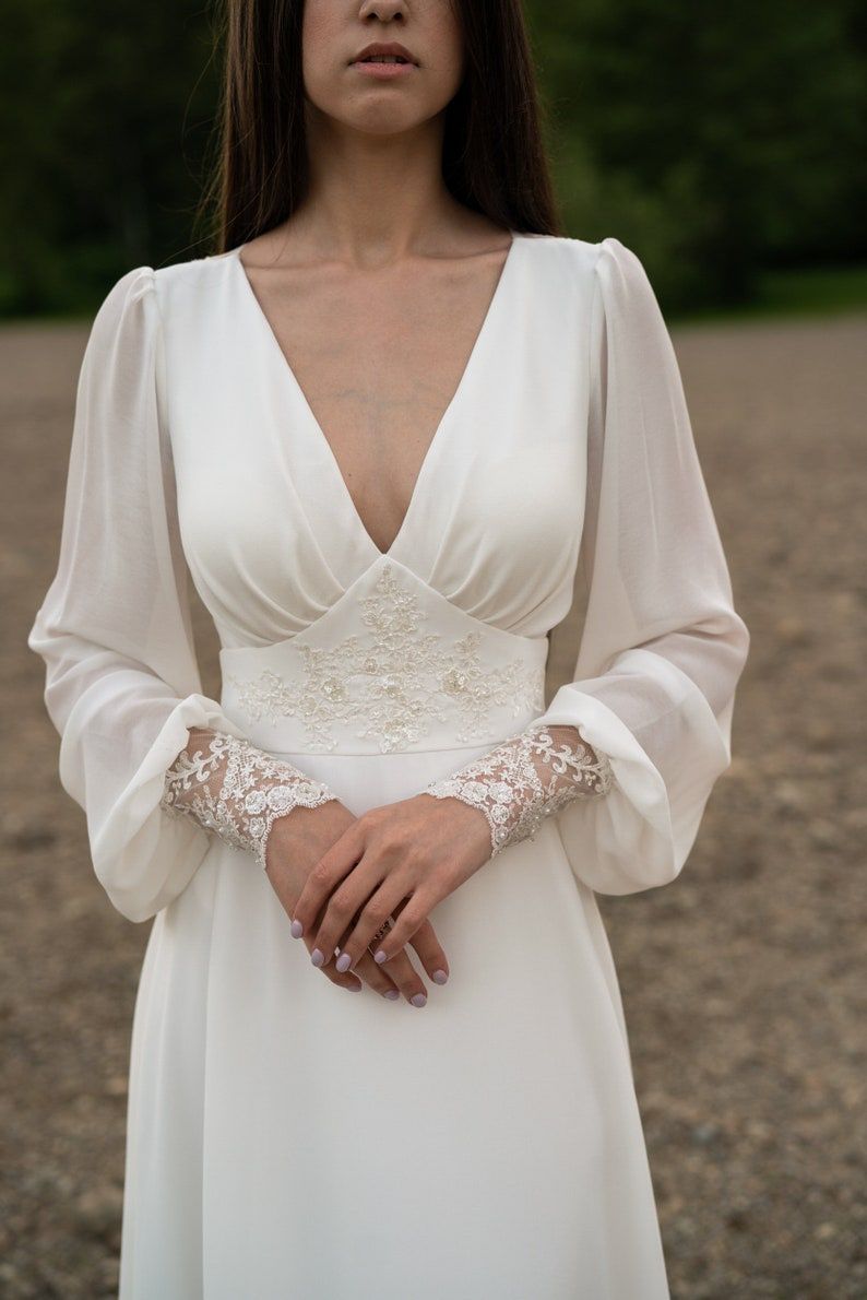 Boho-style wedding dress — incredibly beautiful.