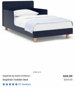 Babygap Blue Toddler Wood Bed Frame (Mattress Sold Separately)