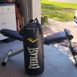 Total Gym, Punching Bag, Bench.