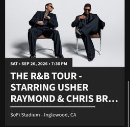 Chris Brown and Usher tickets 9/26/26