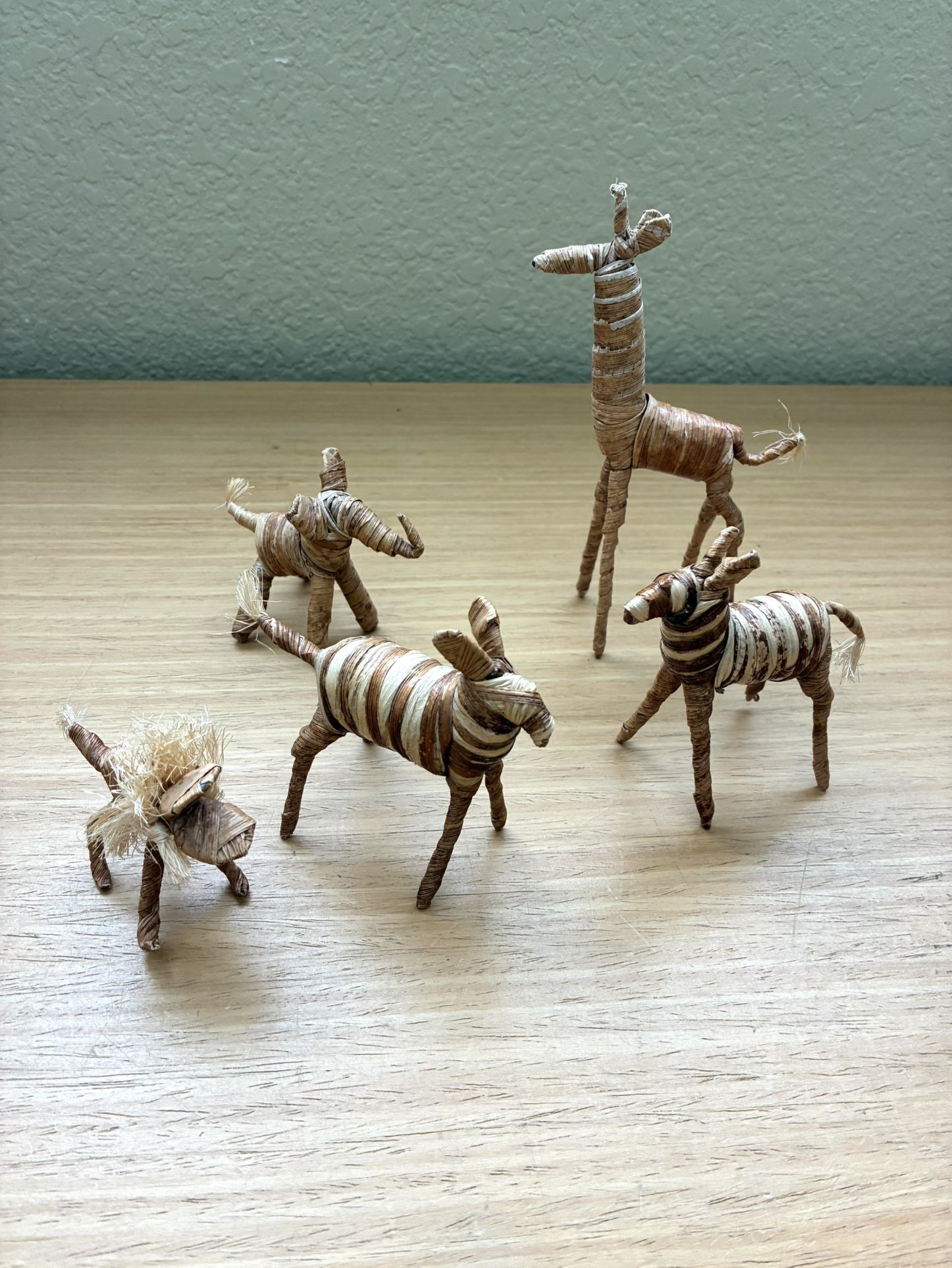 5 Handcrafted Woven Animals