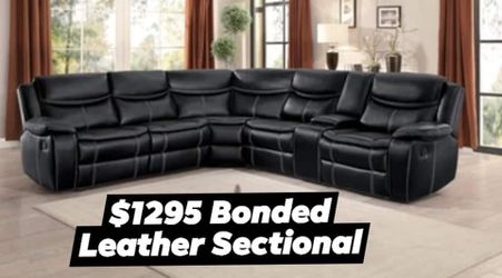Leather Sectional with RECLINING 3