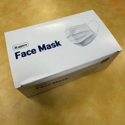 Face Mask White 50 Pack 3 Ply 