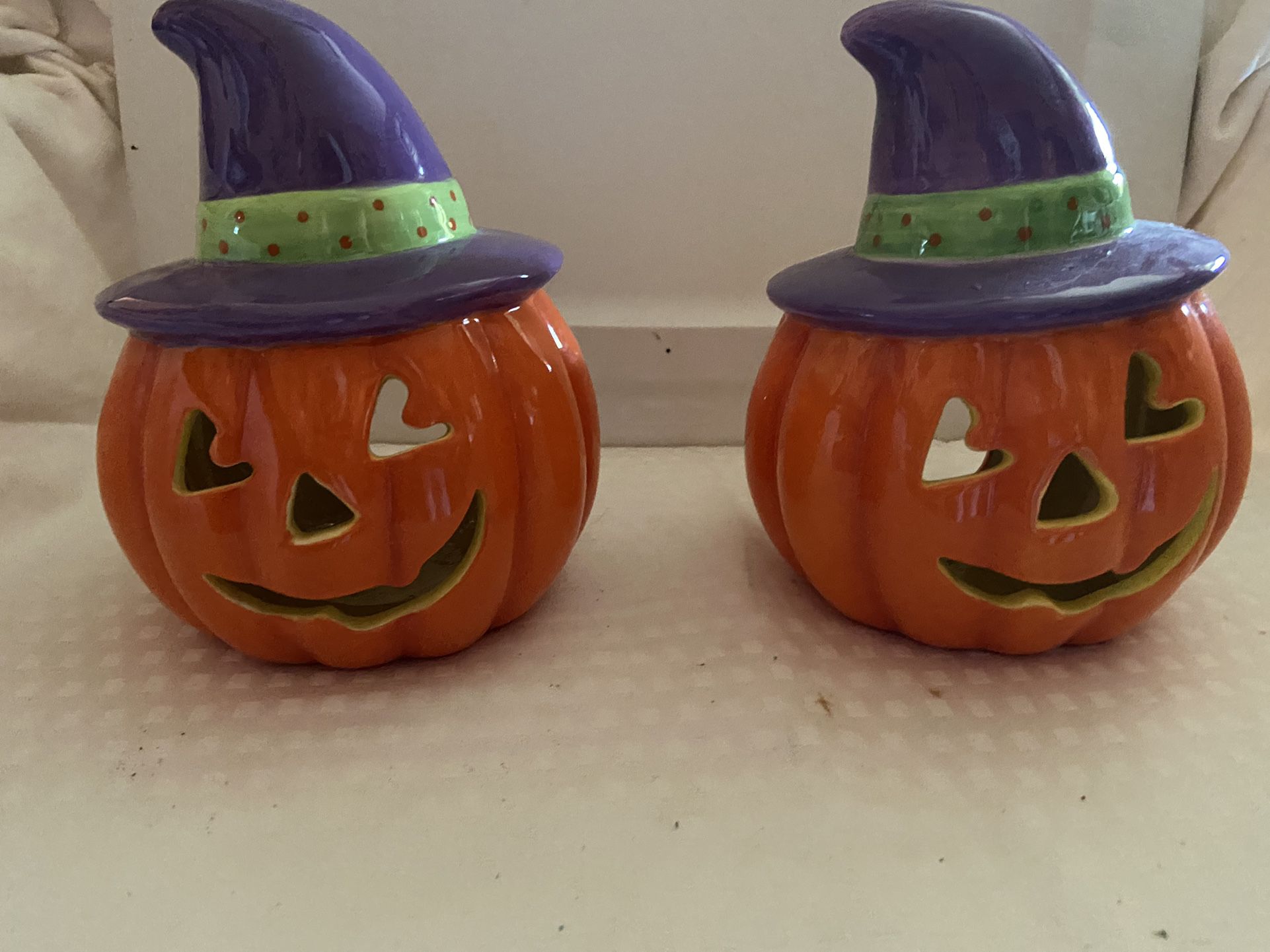 Ceramic Halloween Candle Holders