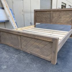 New King Size Bed Frame Made Out Of Solid Wood! 