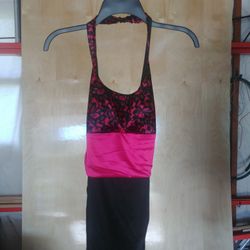 Pink And Black Dress