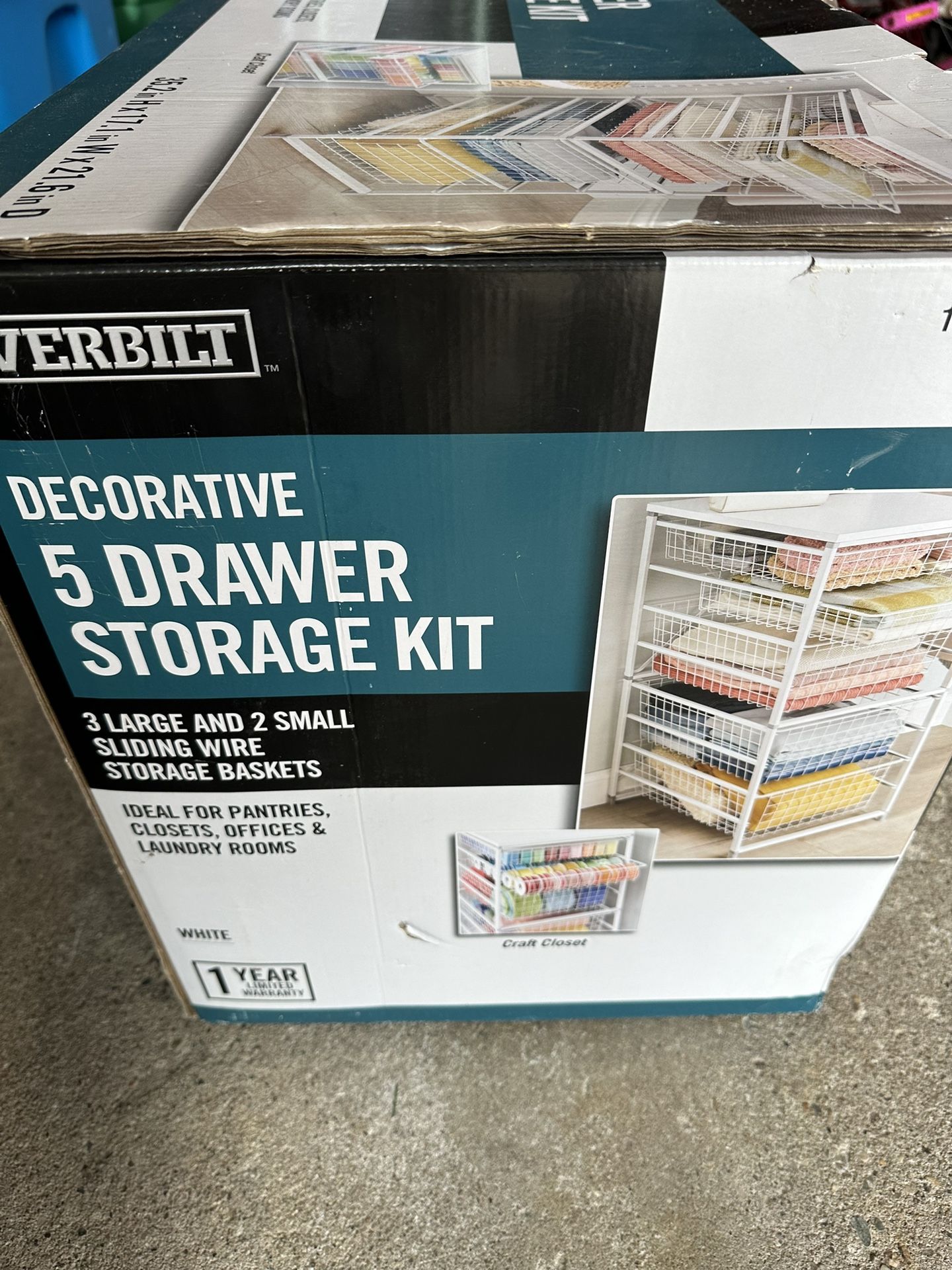 Everbuilt 5 Drawer Storage Rack Shelf Kit Brand New