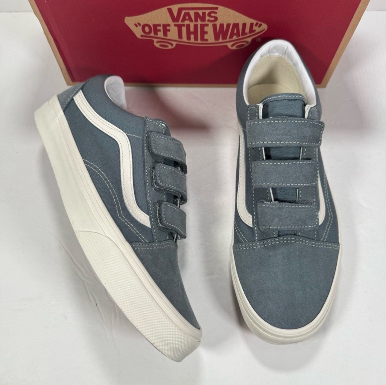 Vans Old Skool V Suede Canvas Stormy Weather Sneakers Women Size 10 Men Size 8.5