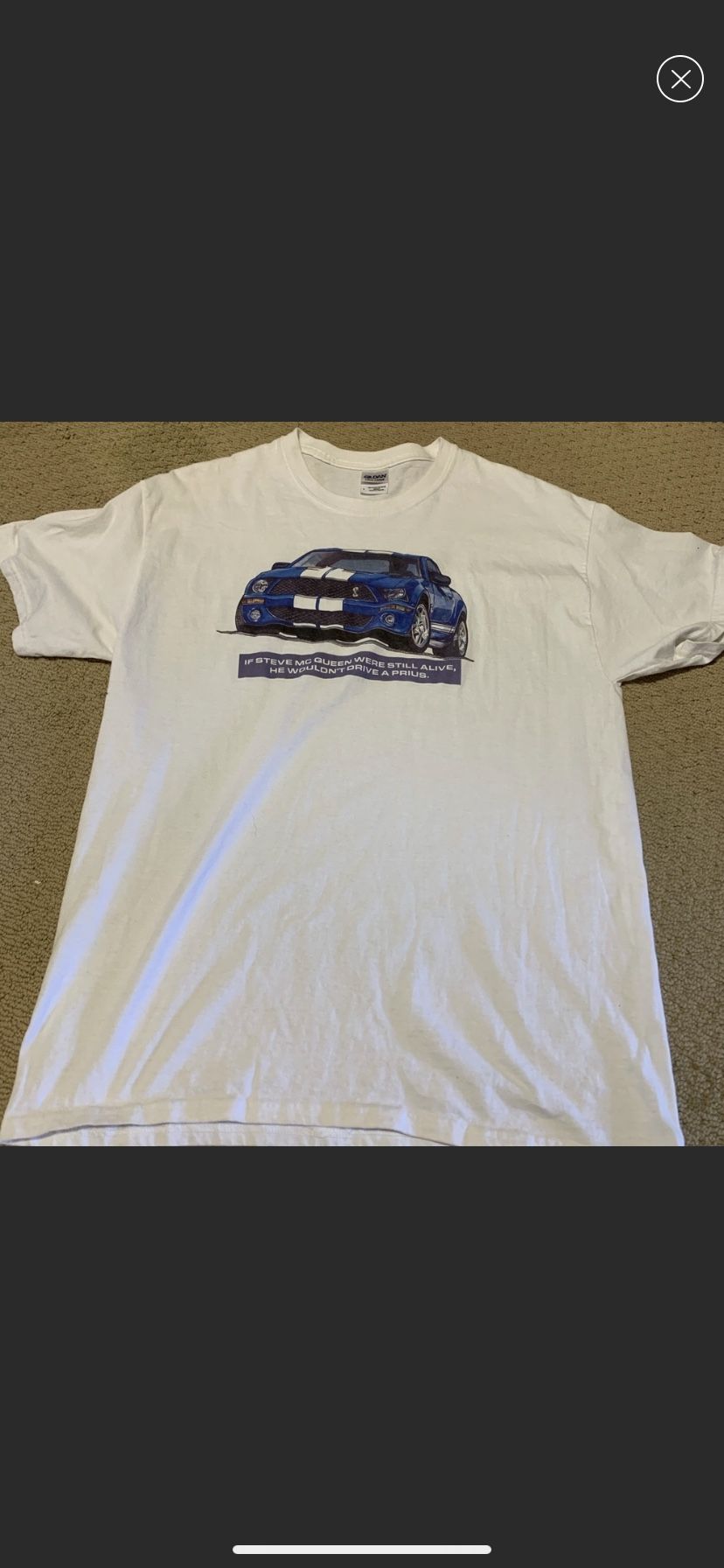 Ford Mustang Shelby GT500 Steve McQueen T-Shirt sz large