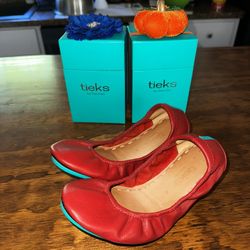 Tieks Red Ballet Flats