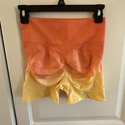 Orange and yellow ombre shorts #shorts fitness gym size medium 