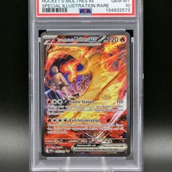 Pokemon PSA 10 – Team Rocket's Moltres ex 229 – Destined Rivals– GEM Mint Slab
