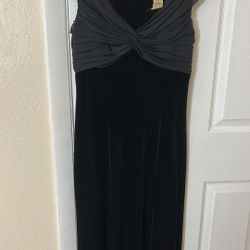 Black Velvet Long Dress Size 10