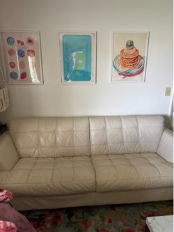 White Leather Couch