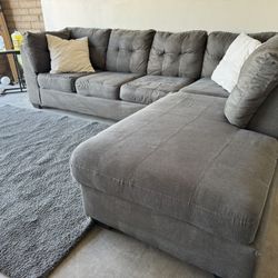 Gray Sectional Sofa Couch Sala 