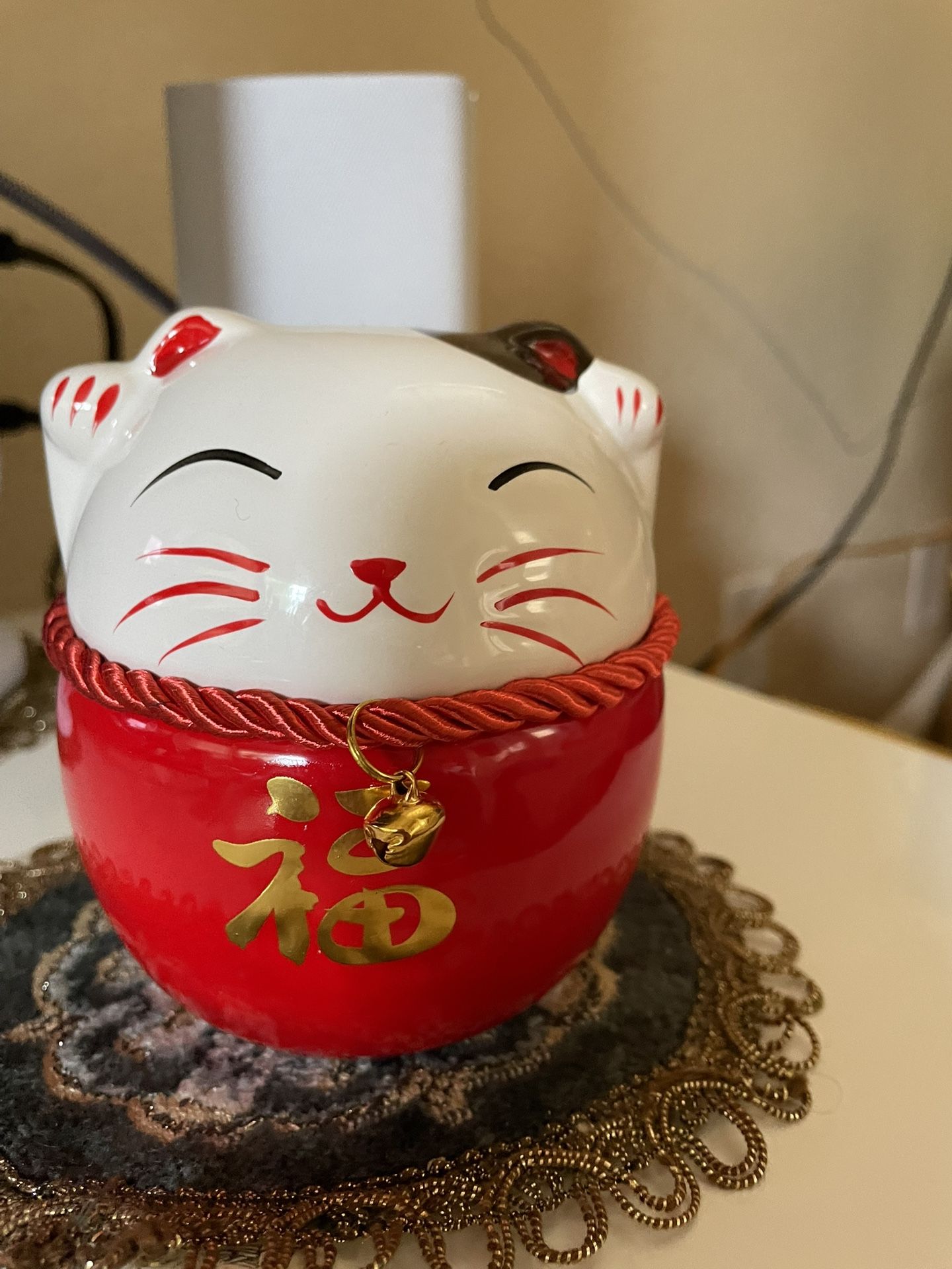 Ceramic Lucky Cat Money Saving Bank