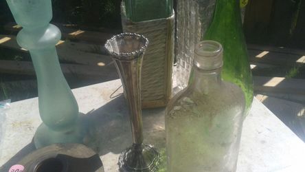 Old bottles and vases
