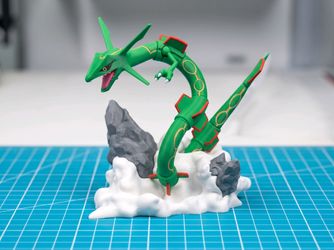 Rayquaza Pokémon Figure with Display Base