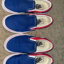 Two pair of girls Vans 5.5 and 5.0