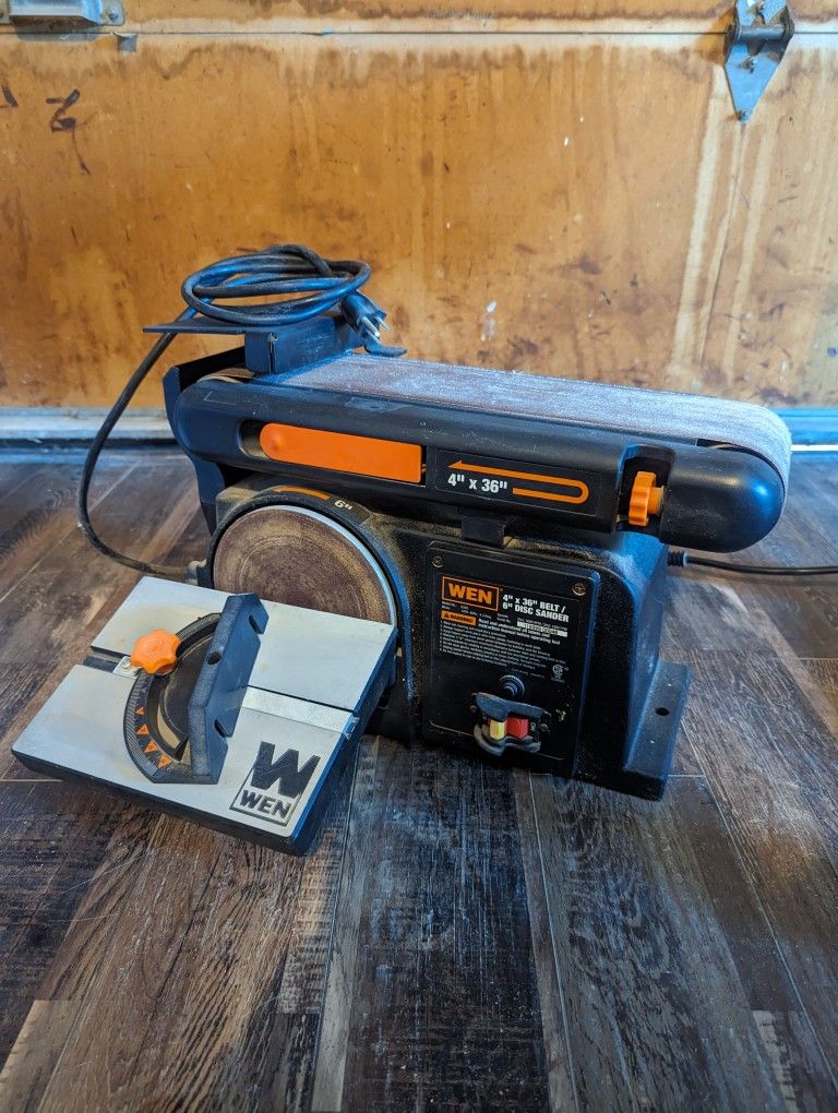 WEN 6502 4 x 36-Inch Belt and 6-Inch Disc Sander with Cast Iron Base