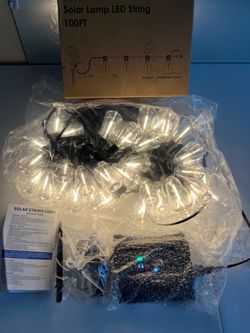 100FT Solar LED String Lights