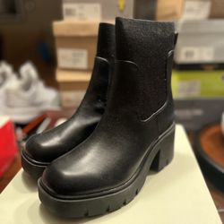 SUN & STONE Verityyp Black Chinky Heel Booties Women’s 6.5