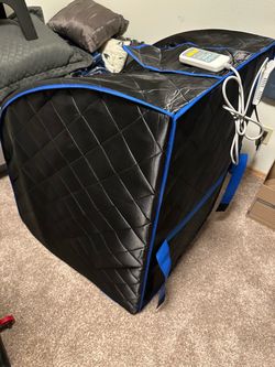 Portable infrared spa tent heated foot pad