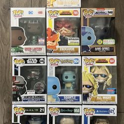 Funko pops - Assorted Halo Pokemon Star Wars DC Avatar