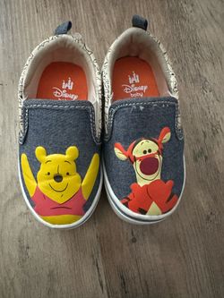 Disney Kids' Winnie the Pooh & Tigger Slip-On Shoes - Denim Blue