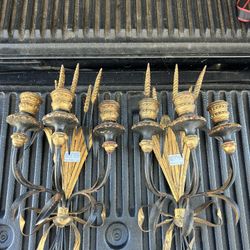 American Antique Wall Sconces Pair